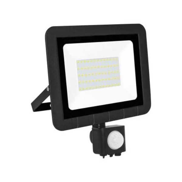 Proyector Led Sensor Plano Negro 50w.F MATEL