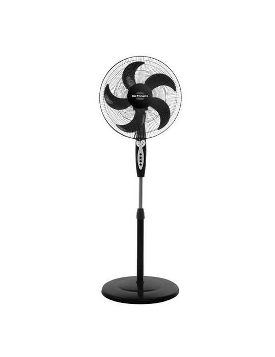 Ventilador de Pie 60w Dim 40cm con Mando Negro ORBEGOZO