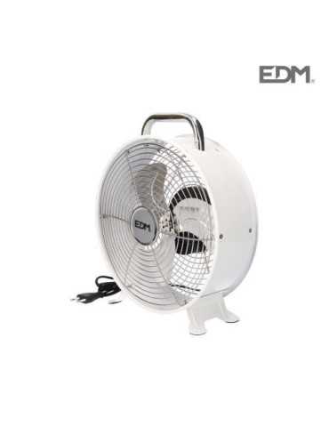 Ventilador Sobremesa Vintage 30w 20cm Blanco 33928 ELEKTRO