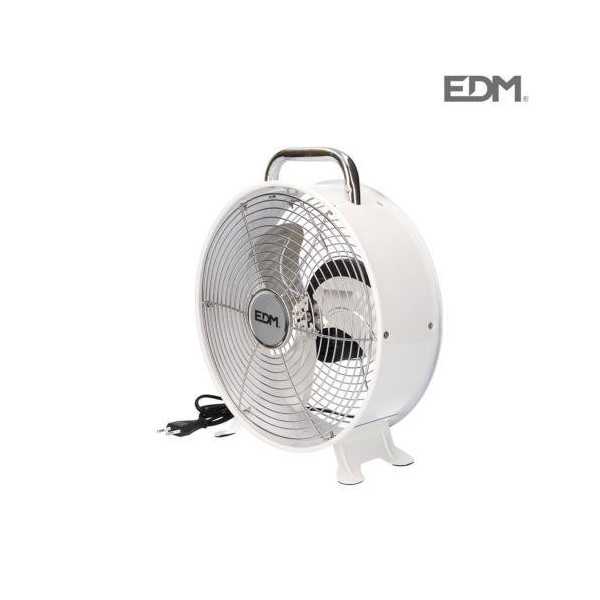 Ventilador Sobremesa Vintage 30w 20cm Blanco 33928 ELEKTRO