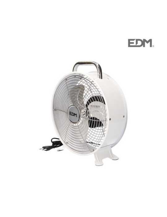 Ventilador Sobremesa Vintage 30w 20cm Blanco 33928 ELEKTRO