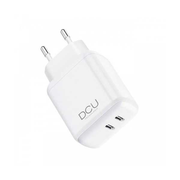 Cargador Doble USB Tipo C 20w + 20w Blanco DCU