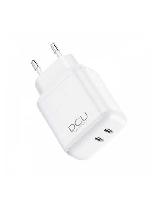 Cargador Doble USB Tipo C 20w + 20w Blanco DCU