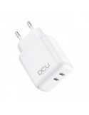 Cargador Doble USB Tipo C 20w + 20w Blanco DCU