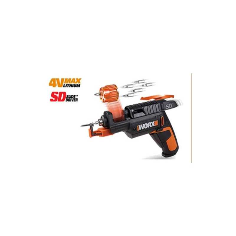 Atornillador WORX multipuntas 4 v. 1.5 ah. WX255