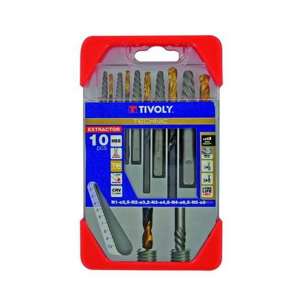Extractor Tornillos Rotos con Brocas Technic TIVOLY