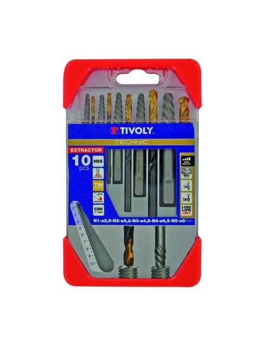 Extractor Tornillos Rotos con Brocas Technic TIVOLY