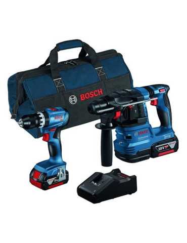 Pack Martillo Perforador y Taladro Combinado a Batería GSB 18V-45 más GBH BOSCH