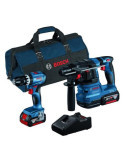 Pack Martillo Perforador y Taladro Combinado a Batería GSB 18V-45 más GBH BOSCH