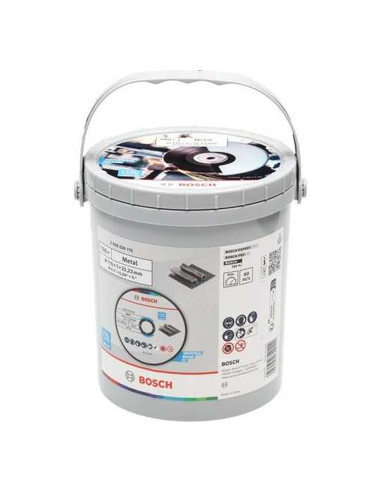 Lote de 100 Discos de Corte Standard para Metal 115mm BOSCH
