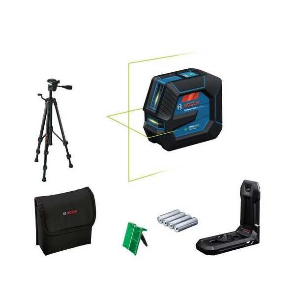 Nivel Láser de Líneas Verdes GLL 20-22 G con Soporte y Trípode BT150 BOSCH