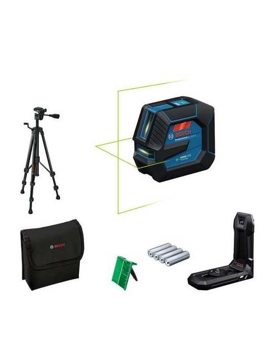 Nivel Láser de Líneas Verdes GLL 20-22 G con Soporte y Trípode BT150 BOSCH