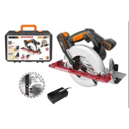 Sierra circular WORX exactrack 165mm 20v (1 bateria 2.0ah)