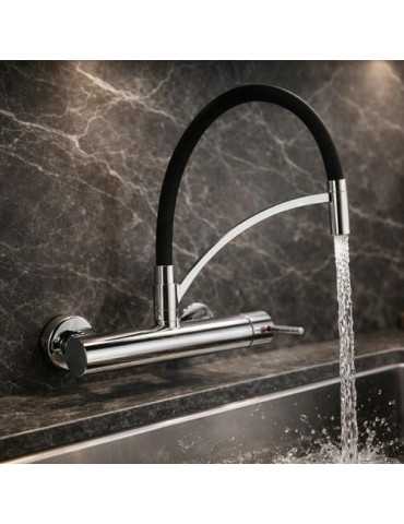 Grifo Cocina Flexyform Mural Cromo/Negro MARTI 1921