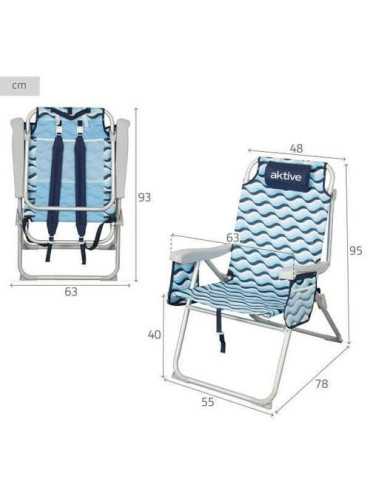 Silla Mochila Plegable Xl 5posic 64x63x43/105cm COLOR BABY