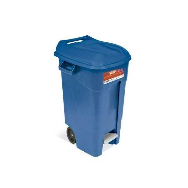 Contenedor Jardin 120l con Pedal Azul Eco 443022 TAYG