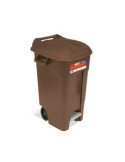 Contenedor Jardin 120l con Pedal Marron Eco 443237 TAYG