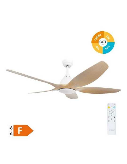 Ventilador Techo Kilwa Mando Ø152 Dc 220-240v Bl GARSACO