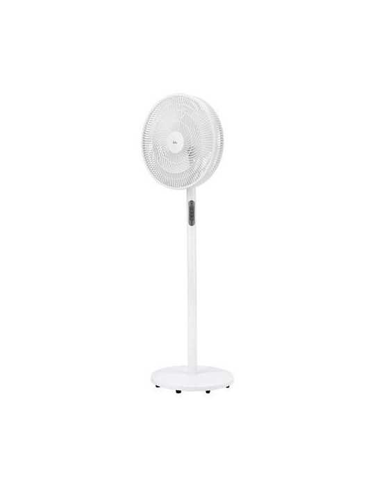 Ventilador Pie 40cm Alt. 125cm 50w sin mando Blanco JATA