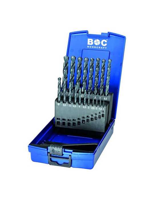 Juego de 25 Brocas HSS Rectificadas DIN 338 KG13B0 BOC