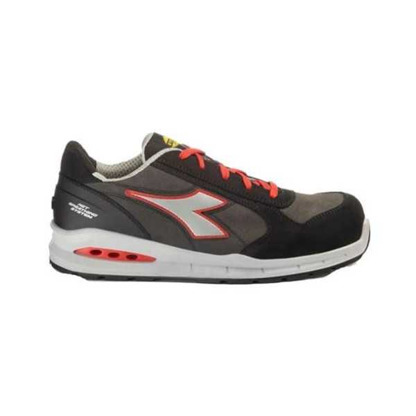 Zapato de Seguridad Run Net Airbox Low S3S Gris Plata Rojo Talla 45 DIADORA