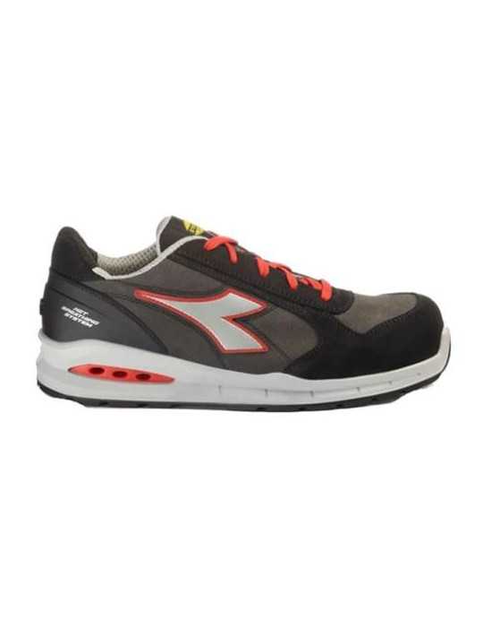 Zapato de Seguridad Run Net Airbox Low S3S Gris Plata Rojo Talla 45 DIADORA