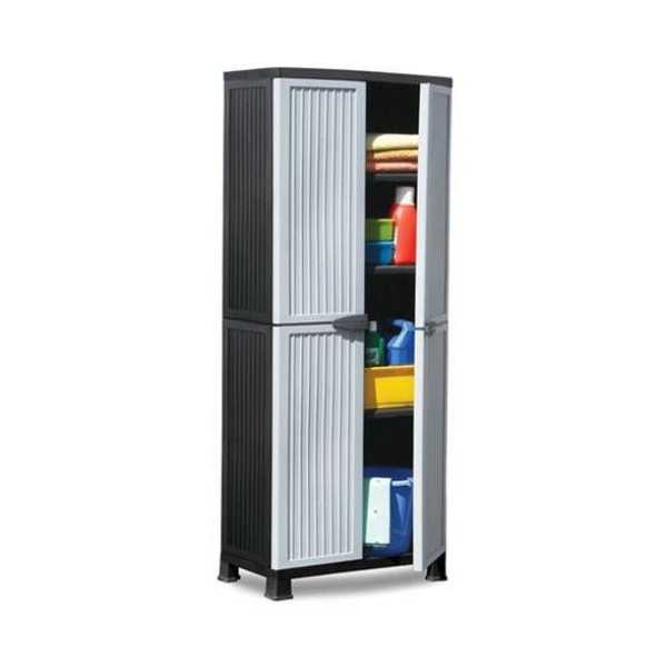 Armario Resina Gris 3 Baldas 171.5x68x39cm RAYDAN