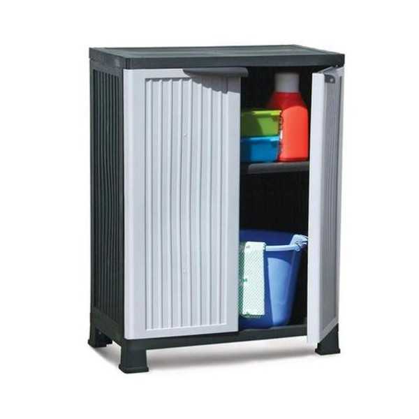 Armario Resina Gris Bajo 1 Balda 75882 RAYDAN