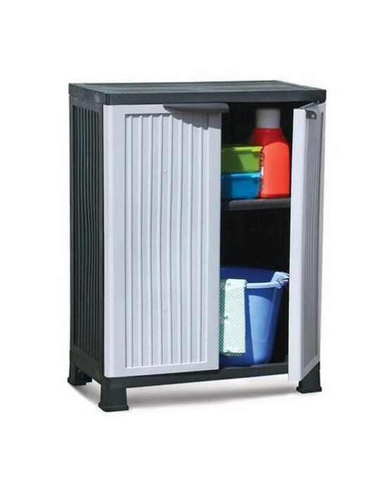 Armario Resina Gris Bajo 1 Balda 75882 RAYDAN