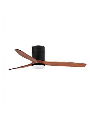 Ventilador Techo 132cm 35w Dc Negro/Madera Oscura ORBEGOZO