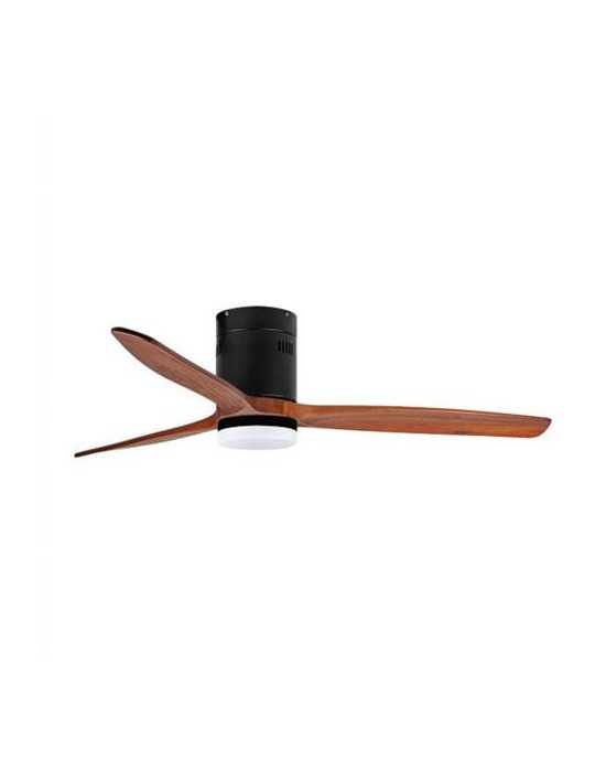 Ventilador Techo 132cm 35w Dc Negro/Madera Oscura ORBEGOZO