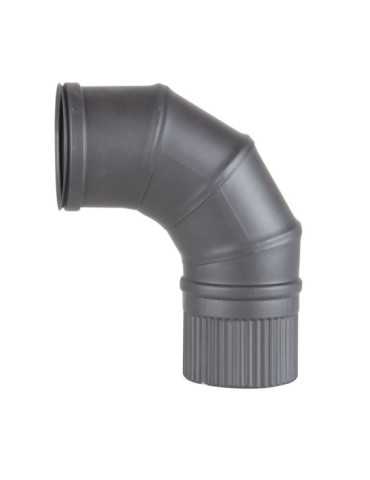 Codo 90 Pellet Inox Pintado Grafito Ø80mm