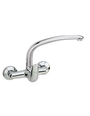 Grifo Monomando Fregadero Pared Caño Fundido BOET