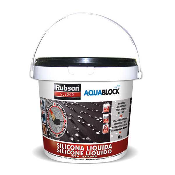 Silicona Líquida Aquablock 1 kg Negra HENKEL