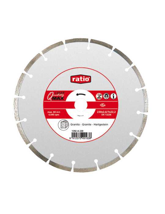 Disco de Segmentos para Granito Q-Max 230mm RATIO