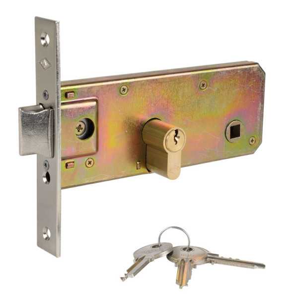Cerradura CAYS Embutir 70 Frente Latonado E7D CAYS