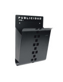 Cesta Publicitaria de Acero Negro Mate 25x9x37 cm JOMA
