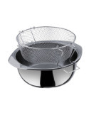 Freidora con Cestillo y Fondo Difusor 20 cm INOXIBAR
