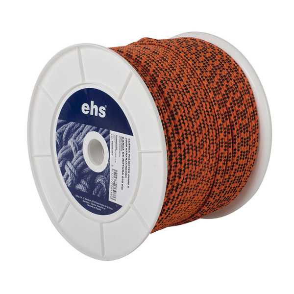 Cuerda Poliéster Ø6mm x 200 m Naranja/Negro EHS