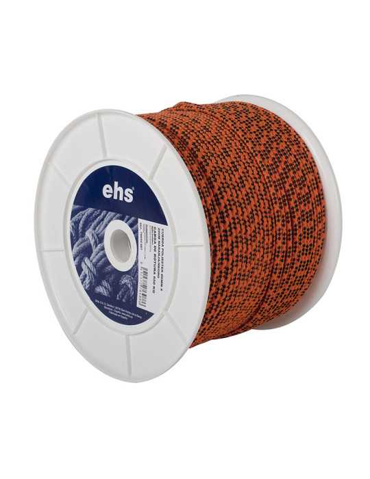 Cuerda Poliéster Ø6mm x 200 m Naranja/Negro EHS