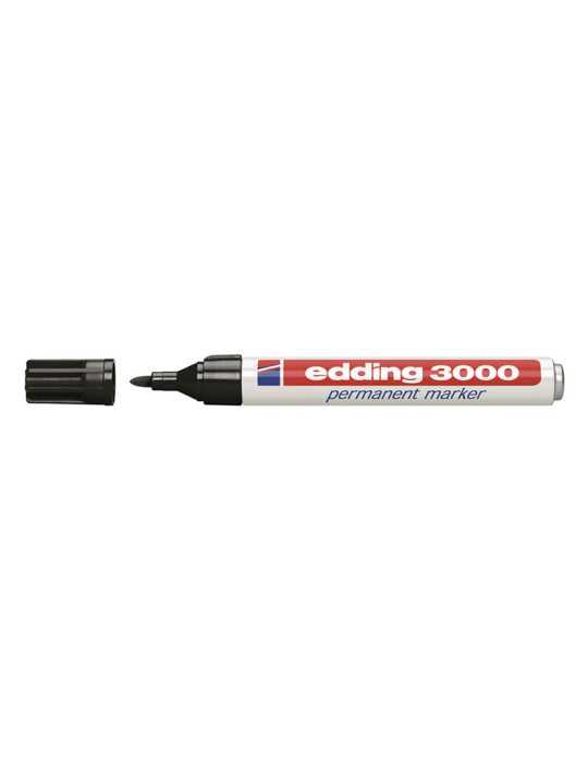 Marcador Permanente Edding 3000 Negro Caja 10 Unidades EDDING