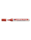 Marcador Permanente Edding 3000 Rojo Caja 10 Unidades EDDING