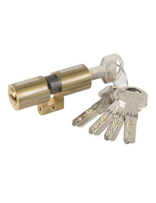 Cilindro de Seguridad Perfil Suizo 33x33 Latón MCM