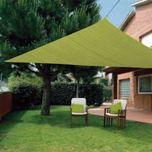 Toldo Vela Impermeable 3,6x3,6x3,6 m Verde Claro LISTA
