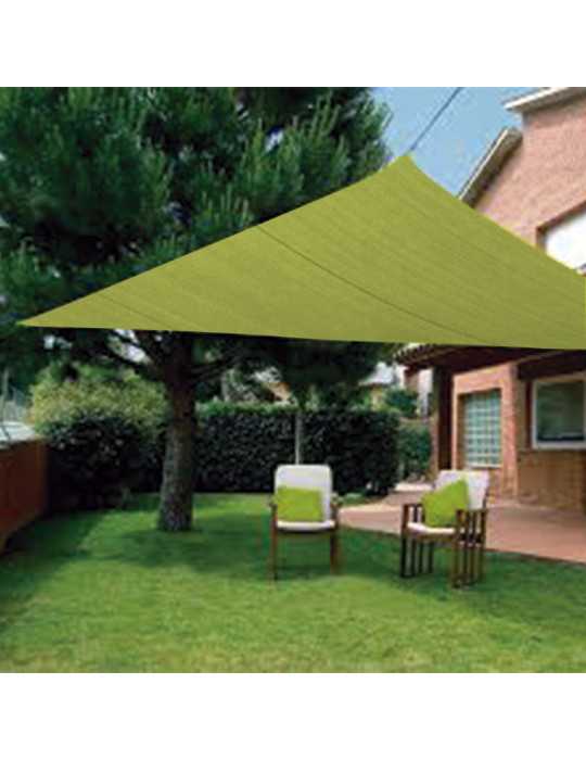 Toldo Vela Impermeable 3,6x3,6x3,6 m Verde Claro LISTA