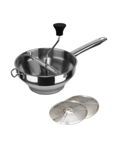 Pasapurés Inoxidable M. Baquelita 20 cm 2 Discos INOXIBAR