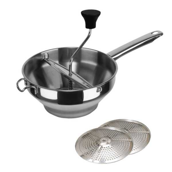 Pasapurés Inoxidable M. Baquelita 20 cm 2 Discos INOXIBAR