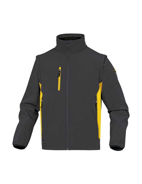 Chaqueta Softshell Gris/Amarillo Talla M DELTAPLUS
