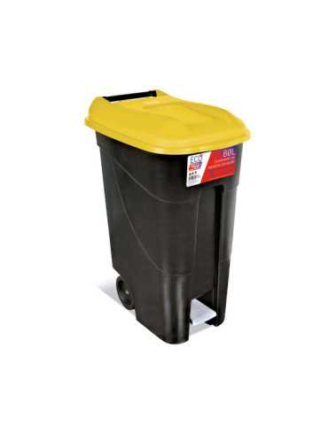 Contenedor con Pedal 80 L Tapa Amarilla TAYG