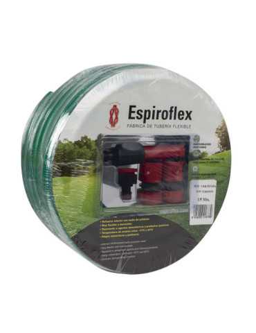 Kit Manguera Tricotada sin Torsión 15mm x 15 m ESPIROFLEX